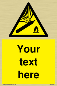 WV5120: Custom Gas Cylinder Sign