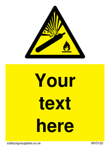 WV5120: Custom Gas Cylinder Sign