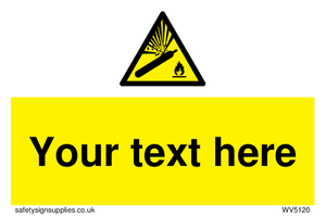 WV5120: Custom Gas Cylinder Sign