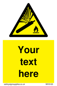 WV5120: Custom Gas Cylinder Sign