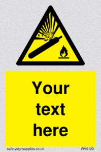 WV5120: Custom Gas Cylinder Sign