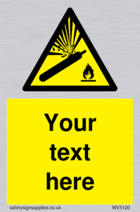 WV5120: Custom Gas Cylinder Sign