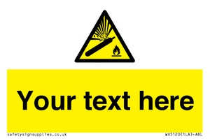 WV5120: Custom Gas Cylinder Sign