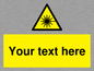 WV5123: Custom Laser Hazard Sign