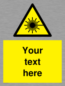 WV5123: Custom Laser Hazard Sign