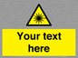 WV5123: Custom Laser Hazard Sign