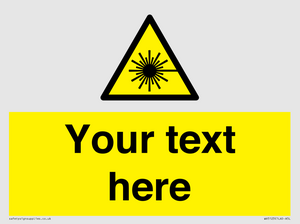 WV5123: Custom Laser Hazard Sign