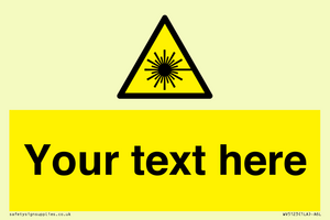 WV5123: Custom Laser Hazard Sign