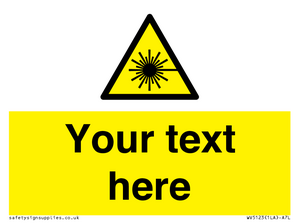 WV5123: Custom Laser Hazard Sign