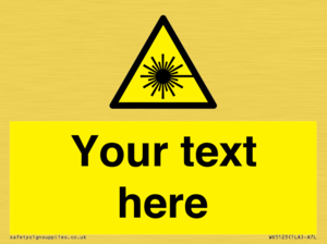 WV5123: Custom Laser Hazard Sign