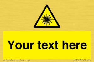 WV5123: Custom Laser Hazard Sign
