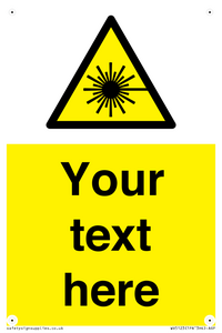WV5123: Custom Laser Hazard Sign