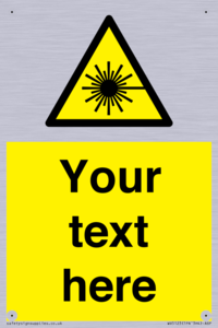 WV5123: Custom Laser Hazard Sign