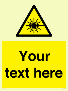 WV5123: Custom Laser Hazard Sign