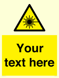 WV5123: Custom Laser Hazard Sign