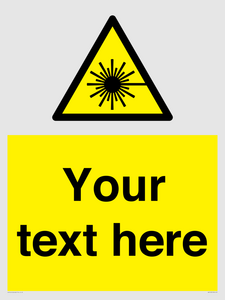 WV5123: Custom Laser Hazard Sign
