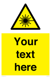 WV5123: Custom Laser Hazard Sign