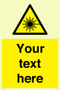 WV5123: Custom Laser Hazard Sign