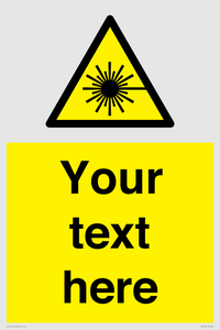 WV5123: Custom Laser Hazard Sign