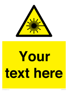 WV5123: Custom Laser Hazard Sign