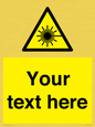WV5123: Custom Laser Hazard Sign