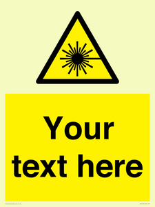 WV5123: Custom Laser Hazard Sign