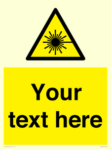 WV5123: Custom Laser Hazard Sign