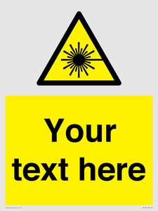 WV5123: Custom Laser Hazard Sign