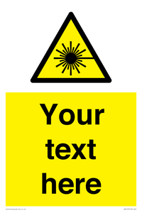 WV5123: Custom Laser Hazard Sign
