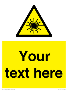 WV5123: Custom Laser Hazard Sign