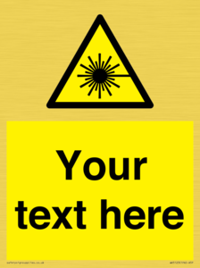 WV5123: Custom Laser Hazard Sign
