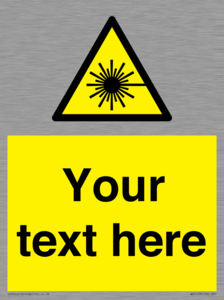 WV5123: Custom Laser Hazard Sign