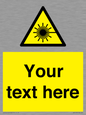 WV5123: Custom Laser Hazard Sign