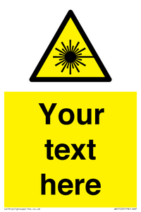 WV5123: Custom Laser Hazard Sign