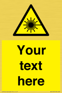 WV5123: Custom Laser Hazard Sign