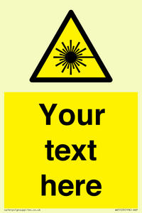 WV5123: Custom Laser Hazard Sign