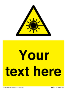 WV5123: Custom Laser Hazard Sign