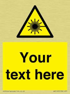 WV5123: Custom Laser Hazard Sign