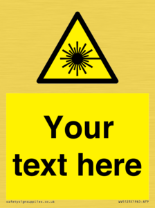 WV5123: Custom Laser Hazard Sign