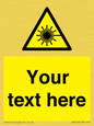 WV5123: Custom Laser Hazard Sign