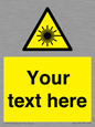 WV5123: Custom Laser Hazard Sign