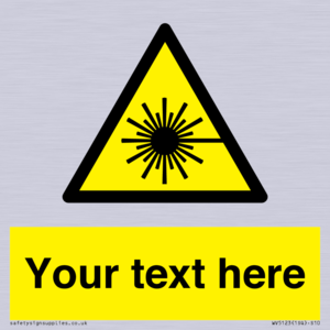WV5123: Custom Laser Hazard Sign