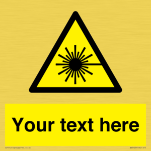 WV5123: Custom Laser Hazard Sign