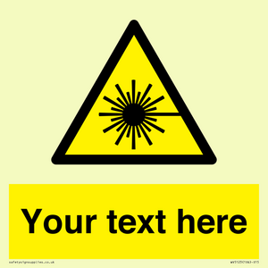 WV5123: Custom Laser Hazard Sign