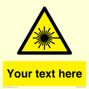 WV5123: Custom Laser Hazard Sign