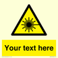 WV5123: Custom Laser Hazard Sign