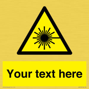 WV5123: Custom Laser Hazard Sign