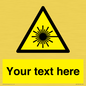 WV5123: Custom Laser Hazard Sign