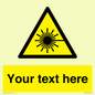 WV5123: Custom Laser Hazard Sign