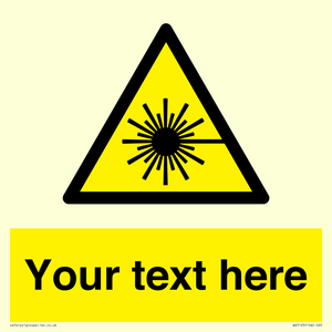 WV5123: Custom Laser Hazard Sign